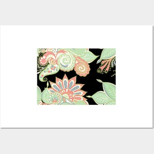 Simple Broken Floral Pattern Posters and Art